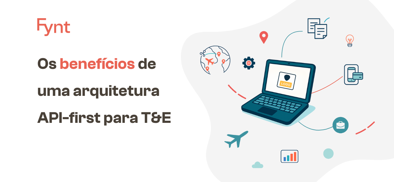 Computador e conexões de tecnologia representando a arquitetura API-first da Fynt.