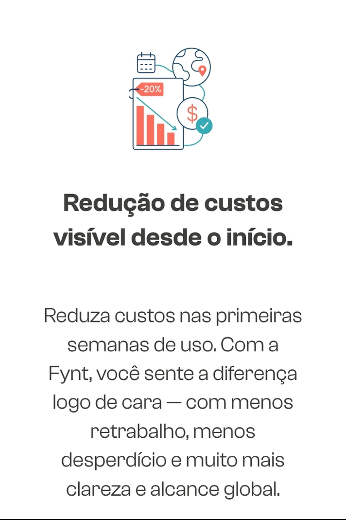 Redução de custos visível desde o início